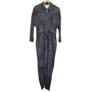 Eva Kayan Tencel‎ Leopard Print Belted Coverall Jumpsuit M
